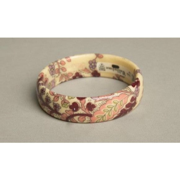 Brandt Design Valdrome Floral Bangle Bracelet Vintage Jewelry - Picture 1 of 5